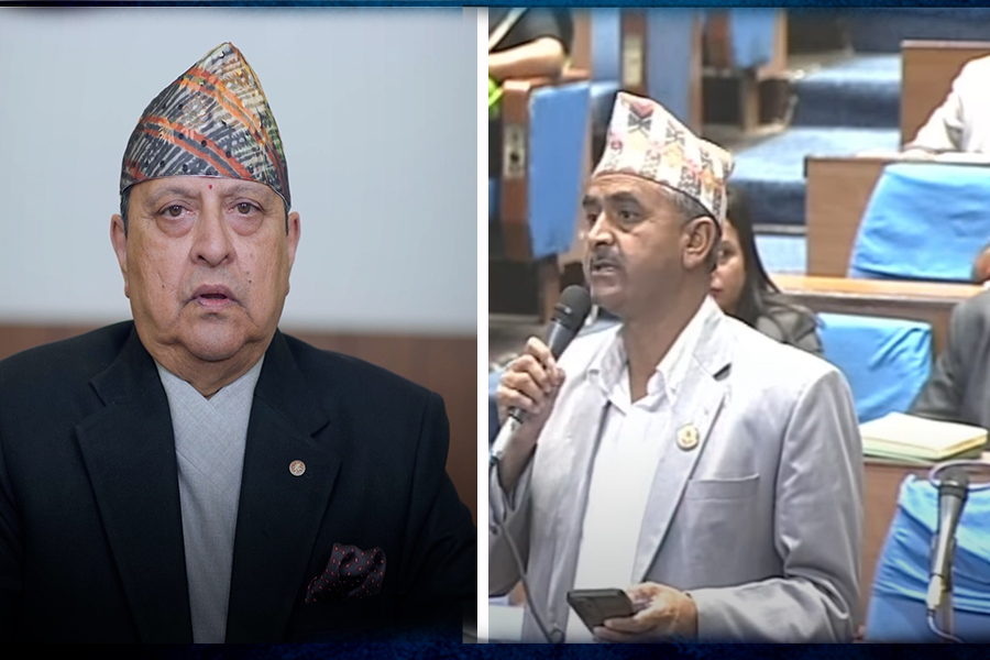 ‘श्री ५’ लेख्ने ज्ञानेन्द्र शाहलाई कारबाही गर्न सांसद गैरेको माग