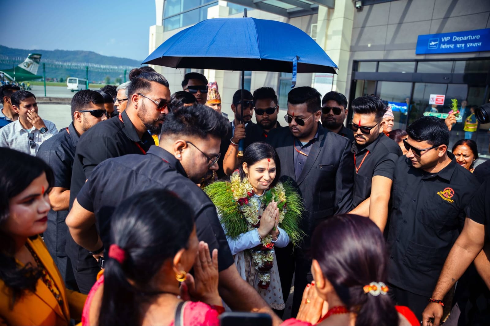 नेपाल आईपुगिन् देवि प्रतिभा, पोखरामा गरियो स्वागत