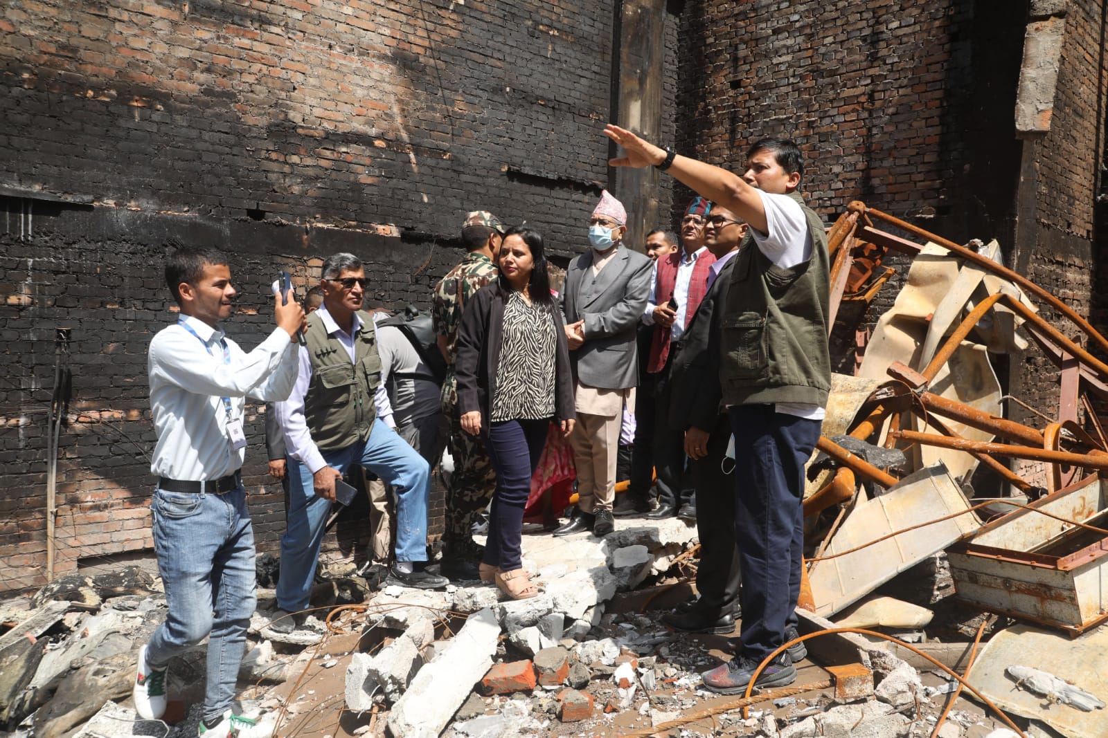 संसद भवन जलेको नवौँ दिनमा सभामुख अवलोकनमा