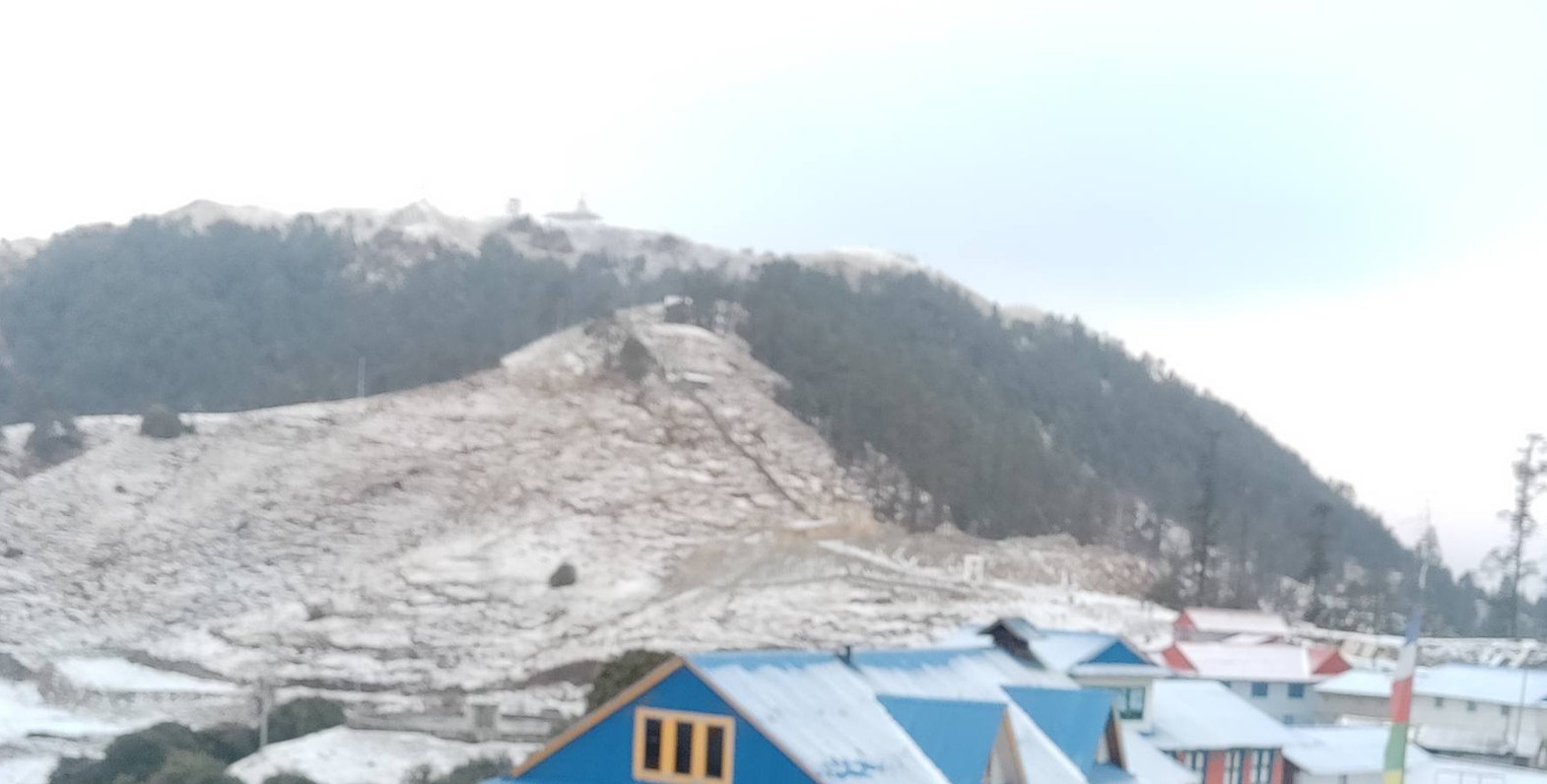 शैलुङ क्षेत्रमा हिजोबाट हिउँ पर्न सुरु