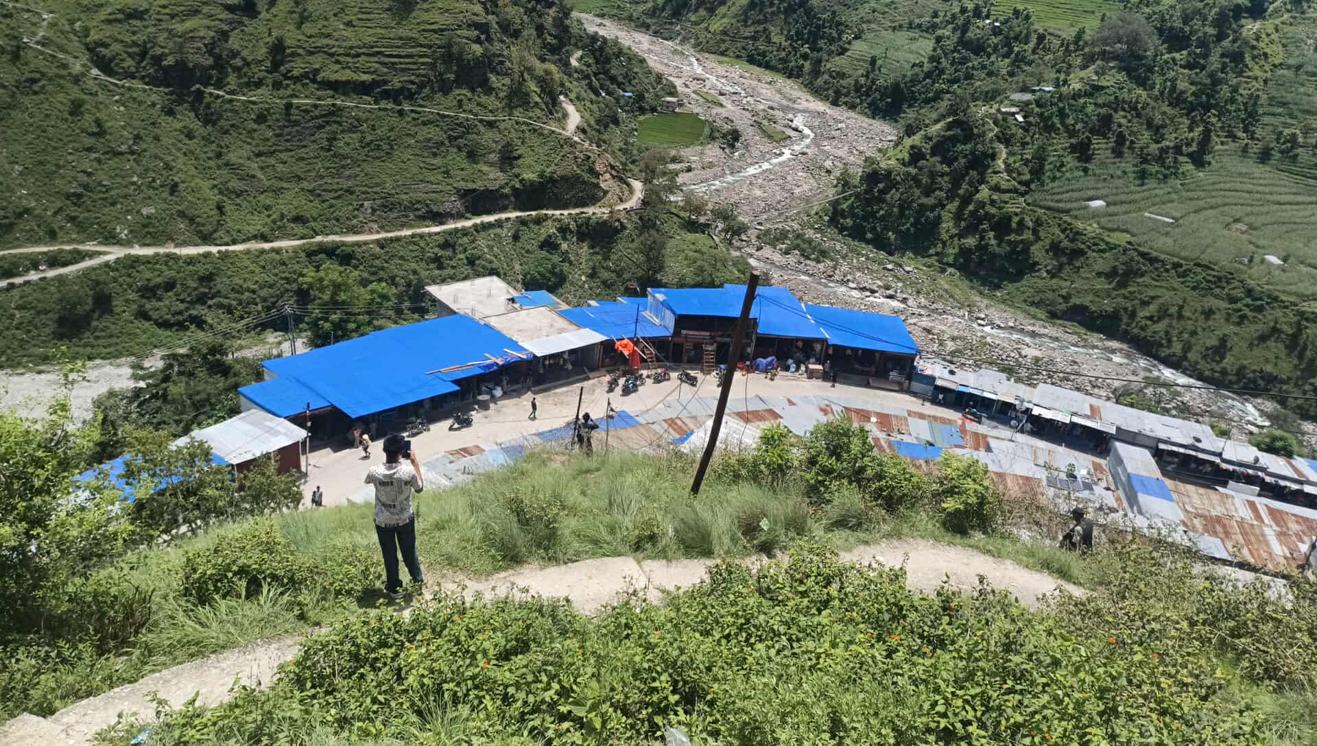 आगलागीबाट ध्वस्त भएकोे बाम्का बजार पुनर्निर्माण गरियो