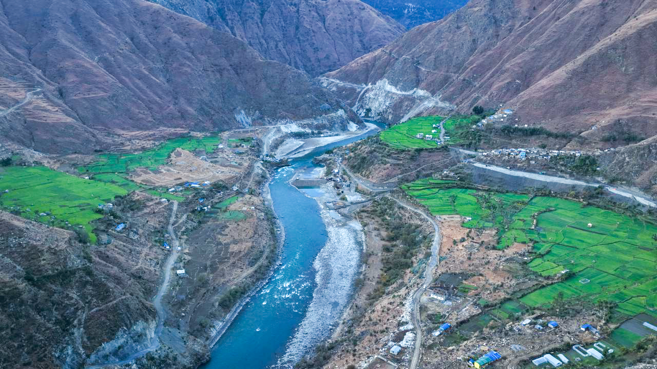 ड्रोनबाट देखिएको हिमाली गाँउपालिकाको दृश्य (तस्बिरहरु)