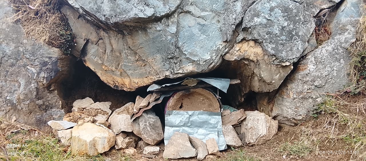 भिर पाखामा राखिएका लोपन्मुख मौरी घार (तस्बिरहरु)