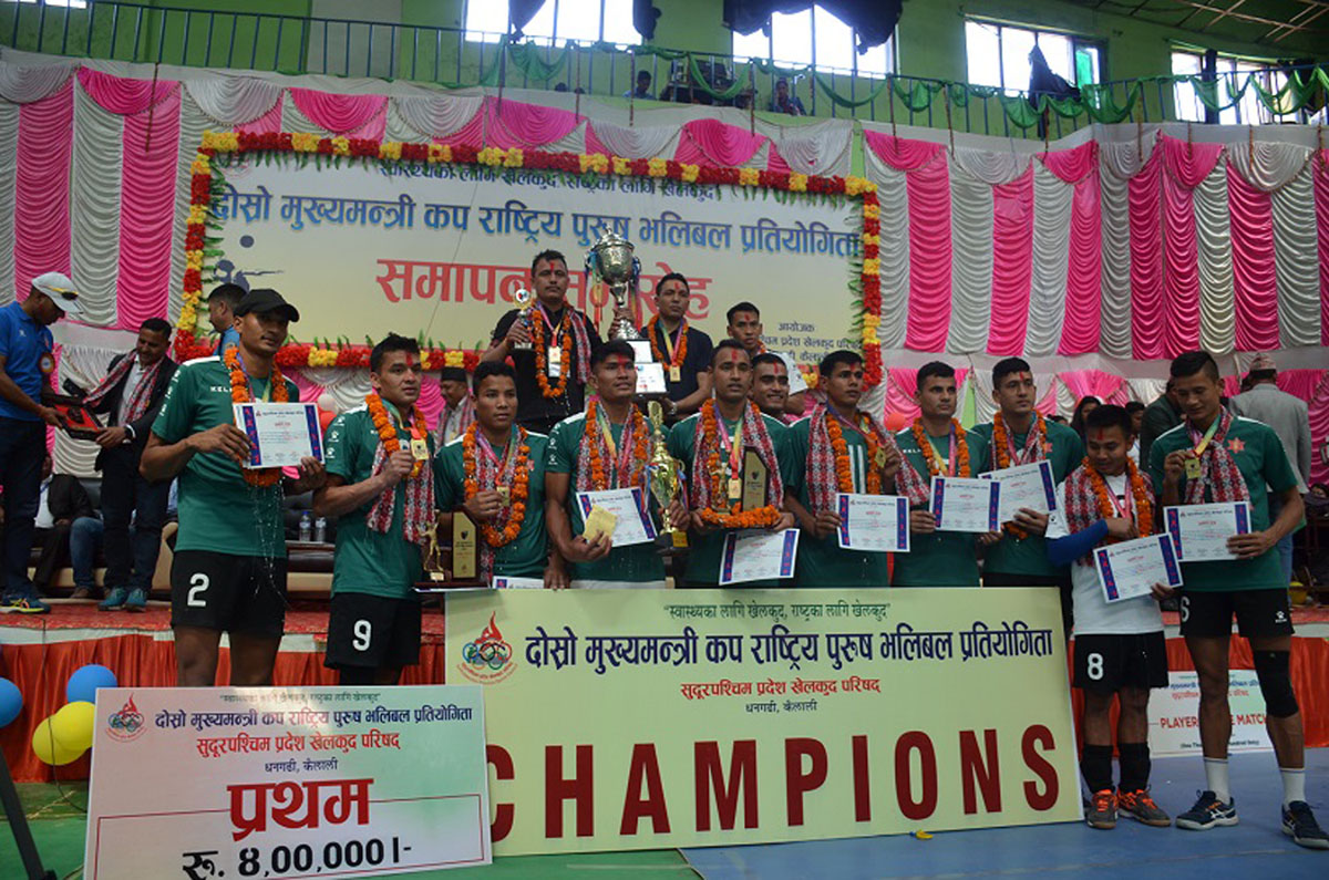 राष्ट्रिय भलिबलमा त्रिभुवन आर्मी च्याम्पियन