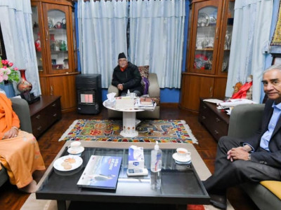 बालकोटमा प्रधानमन्त्री देउवा र एमाले अध्यक्ष ओलीबीच भेटवार्ता