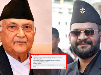 ओलीको डिबेट प्रस्तावमा बालेनको आरोप– ‘आतङ्कवाद लुकाउन देश जलाएको हो’