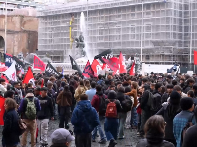 इरानलाई लक्षित सैन्य कारबाहीको विरुद्ध रोममा प्रदर्शन