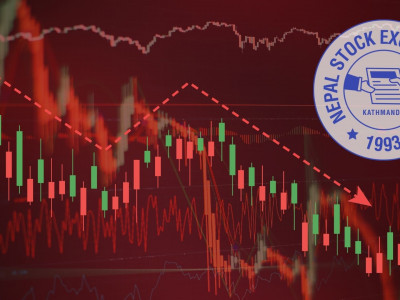 नेप्से ४.२८ अंकले घट्यो, कारोबार रकममा पनि गिरावट