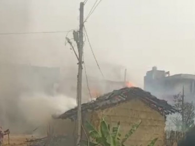 गरुडाको तरकारी बजारमा आगोलागी