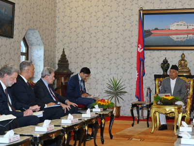 राष्ट्रपति र न्यूजिल्याण्डका उप–प्रधानमन्त्रीबीच शिष्टाचार भेट