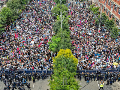 ड्रोनबाट देखिएको काठमाडौंको जेनजी प्रदर्शन (तस्बिरहरु)