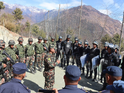 मुगुमा निर्वाचन लक्षित संयुक्त सुरक्षा नमुना अभ्यास प्रदर्शन